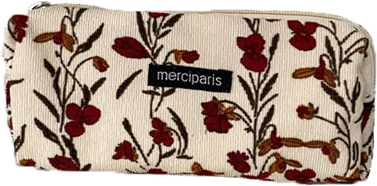 Pennenzak Klein Waterdicht - Beige/Rood - Schattige Cartoon Tas - Ideaal voor Meisjes - ShopVlot