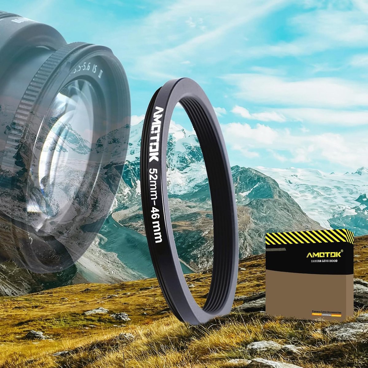 Camera lens adapter 52mm naar 46mm - CNC gefreesd - Corrosiebestendig - Eenvoudig te bevestigen - ShopVlot