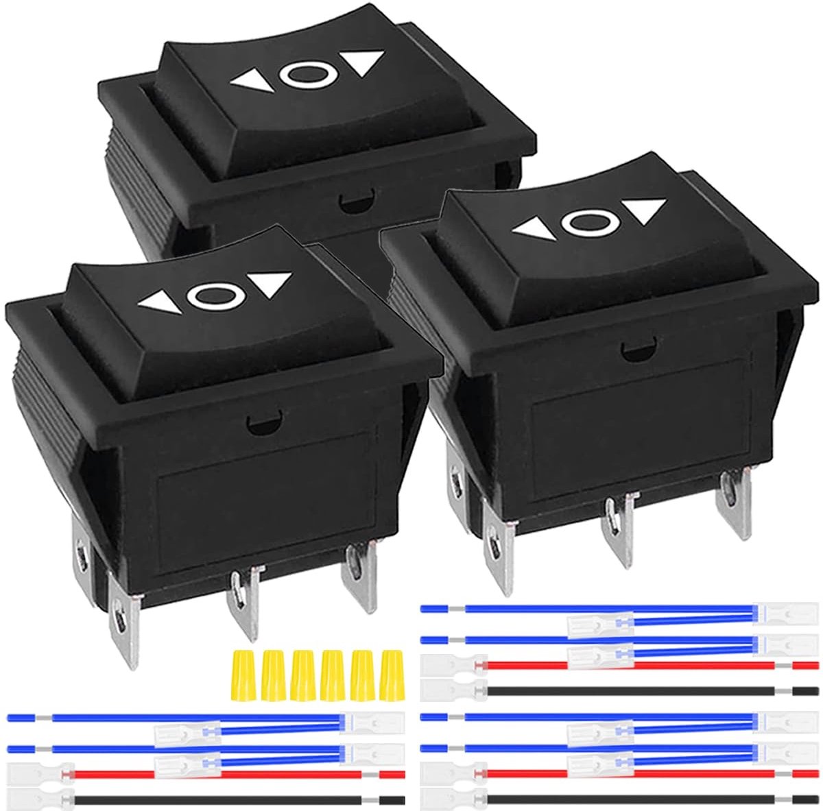 Automatische blokkeringsschakelaar 20A 12V - DPDT 6 pin - 3 posities ON/Off/ON - Geschikt voor motorbesturing - ShopVlot