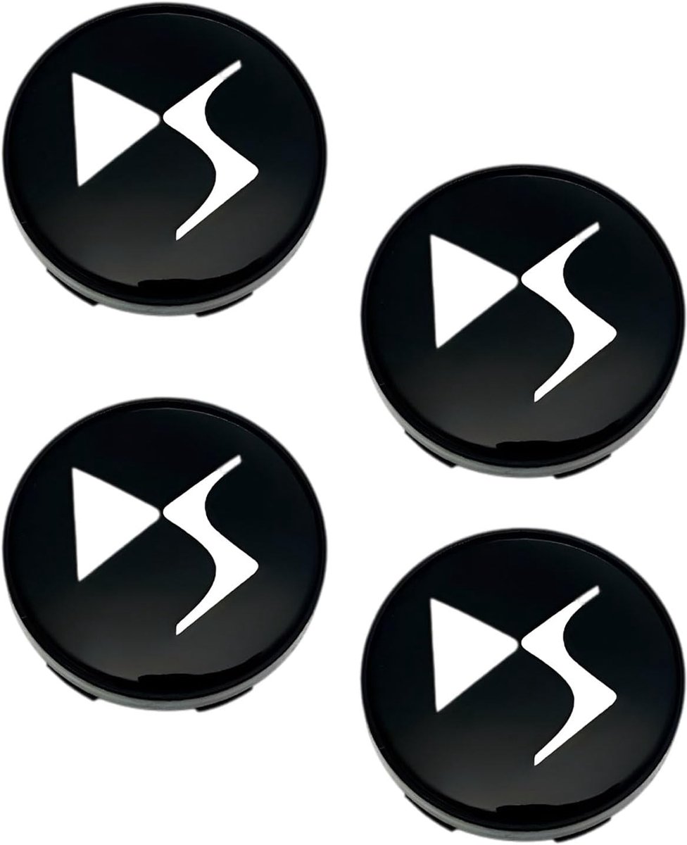 Wielnaafdoppen 60 mm - zwart - aluminium velgenafdekking - stofbescherming voor Citroen - ShopVlot
