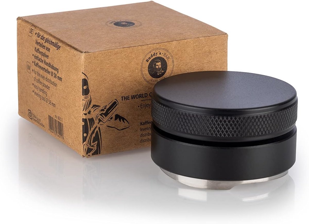 Koffiedispenser 58 mm - RVS en Aluminium - Barista Accessoire - Perfect voor jouw koffiezetten - ShopVlot