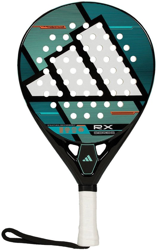 Adidas Rx Series 2026 Padelracket Heren - Zwart / Wit / Turkoois | Maat: UNI Adidas Rx Series 2026 Padelracket Heren - Zwart / Wit / Turkoois | Maat: UNI