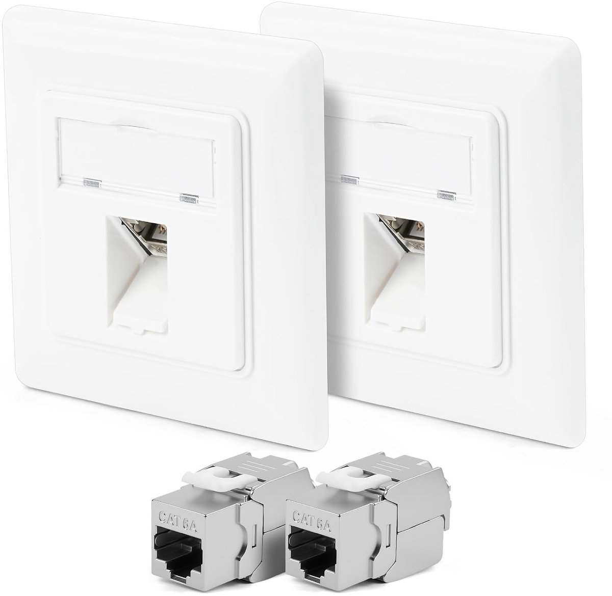 Netwerk aansluiting CAT 6A - 1 x RJ45 Keystone poort - 10 Gigabit Ethernet - stabiele datatransfer - ShopVlot