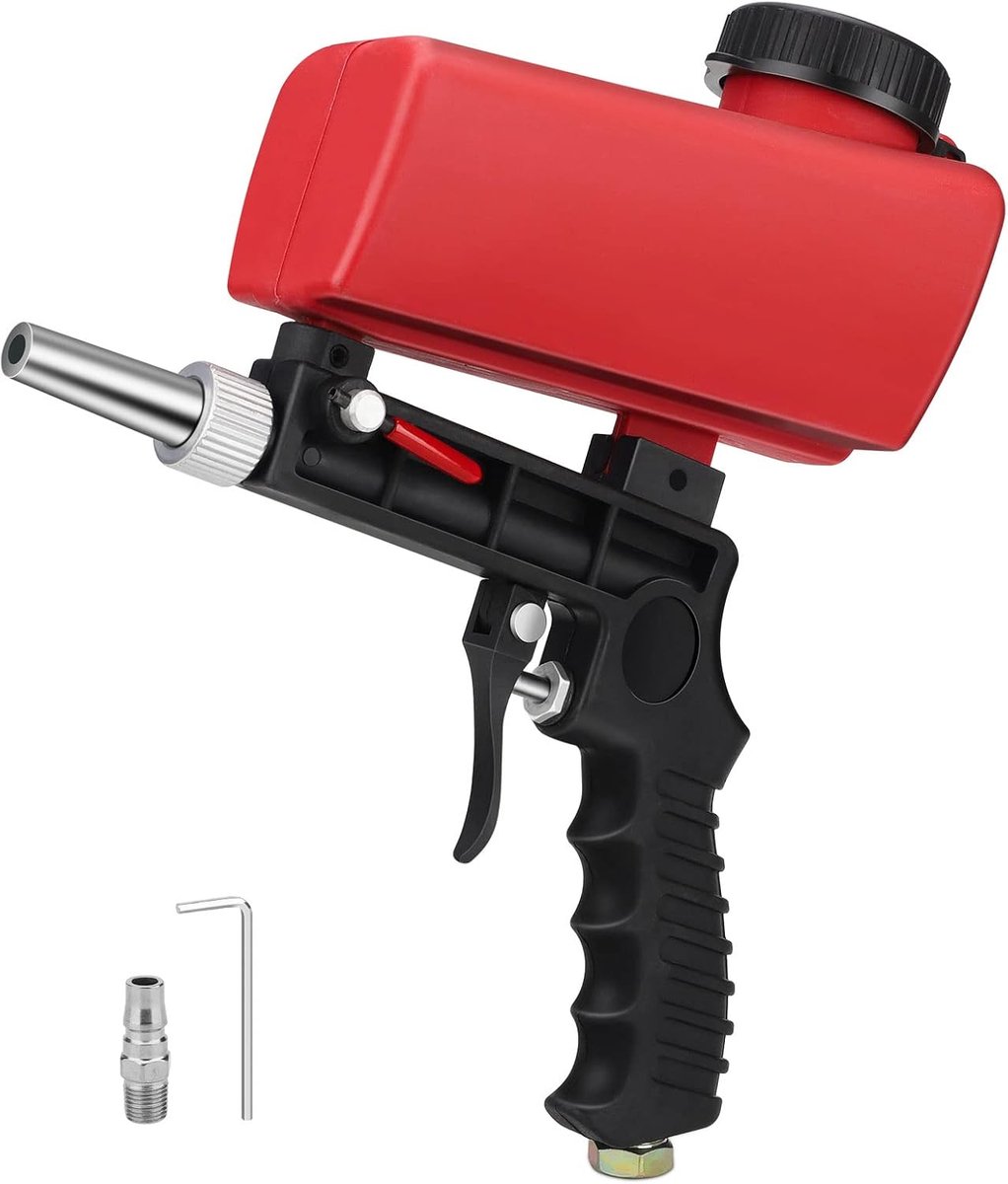 Pneumatische zandstraalmachine - lichtgewicht - handbediend - ideaal voor auto-onderhoud - ShopVlot