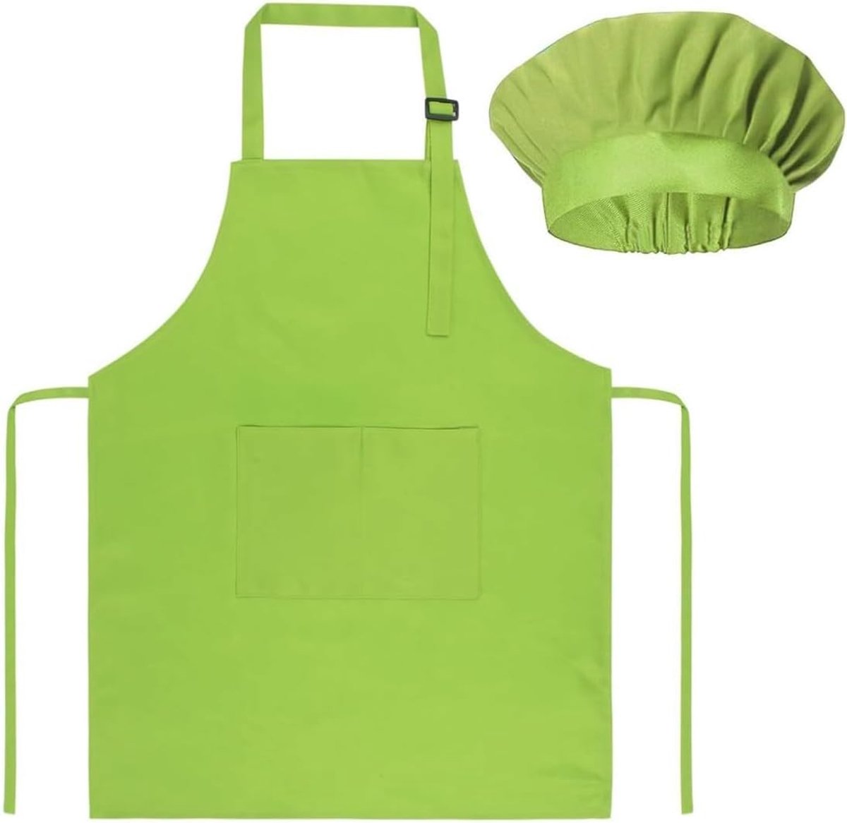 Kookschort voor Kinderen - Verstelbaar Schort met Kookmuts - Creatief Schort voor Bakken en Koken - SnelShoppen