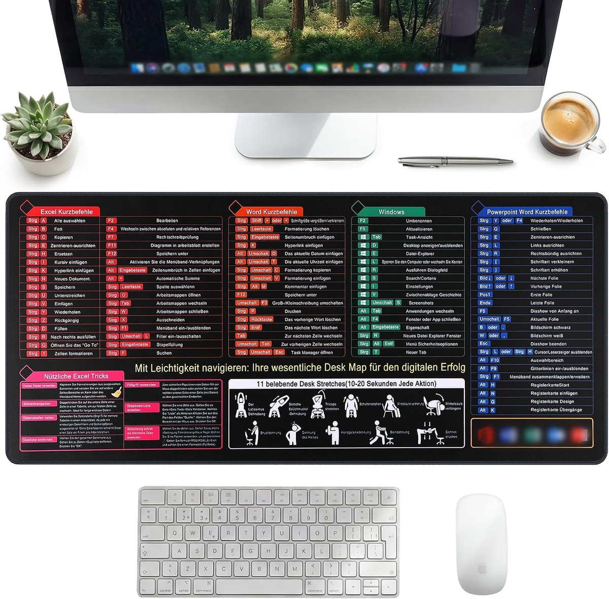 Bureauonderlegger 900 x 400 mm - XL Gaming Mousepad - Anti-slip - Verhoogt snelheid - SnelShoppen