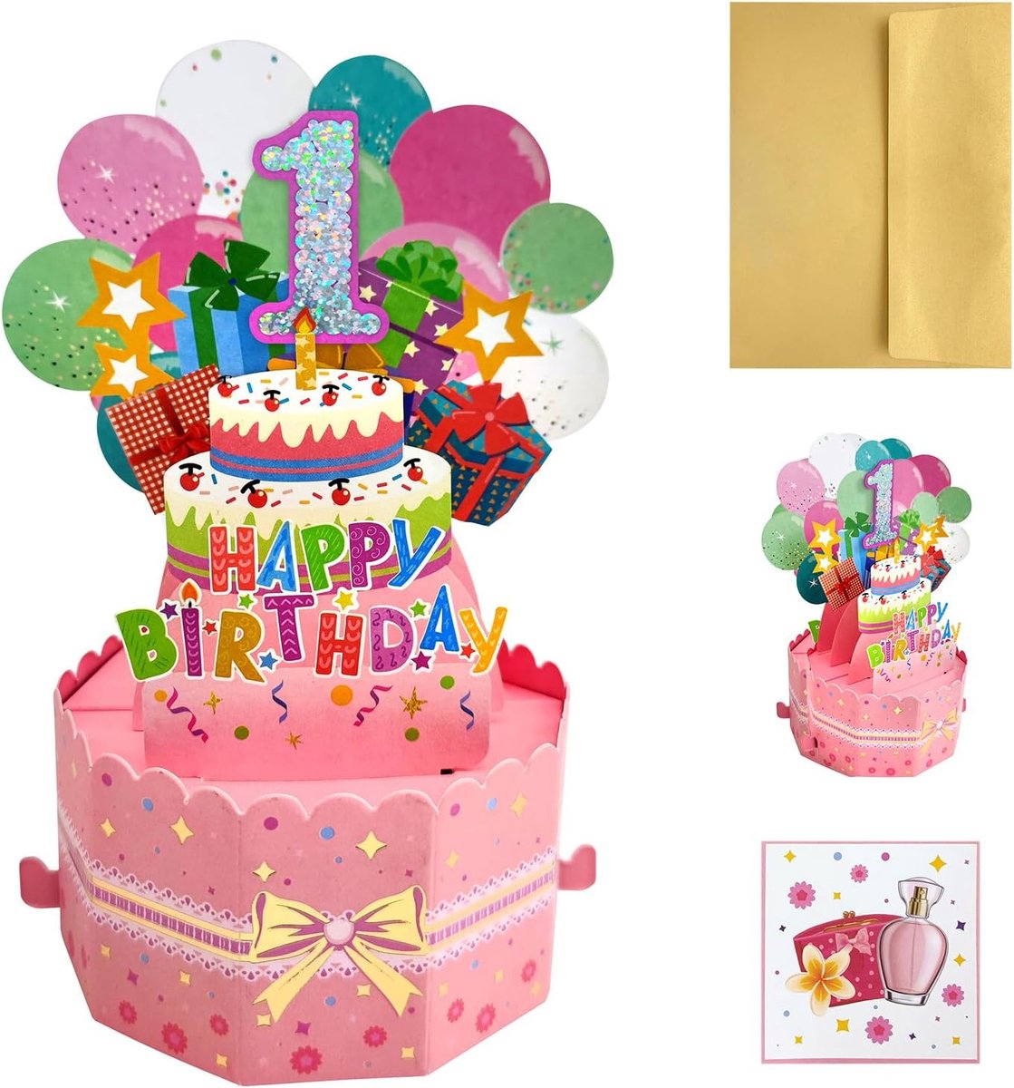 3D Pop Up Verjaardagskaart - Roze - Persoonlijk Cadeau - Voor Kinderen en Volwassenen - SnelShoppen