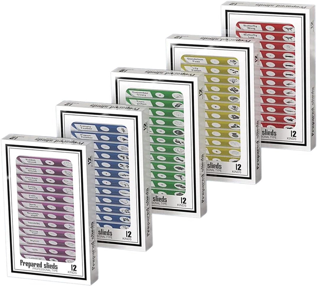 Prepared microscopische glijbanen 60st - plastic - veilig voor kinderen - ideaal voor biologielessen - SnelShoppen