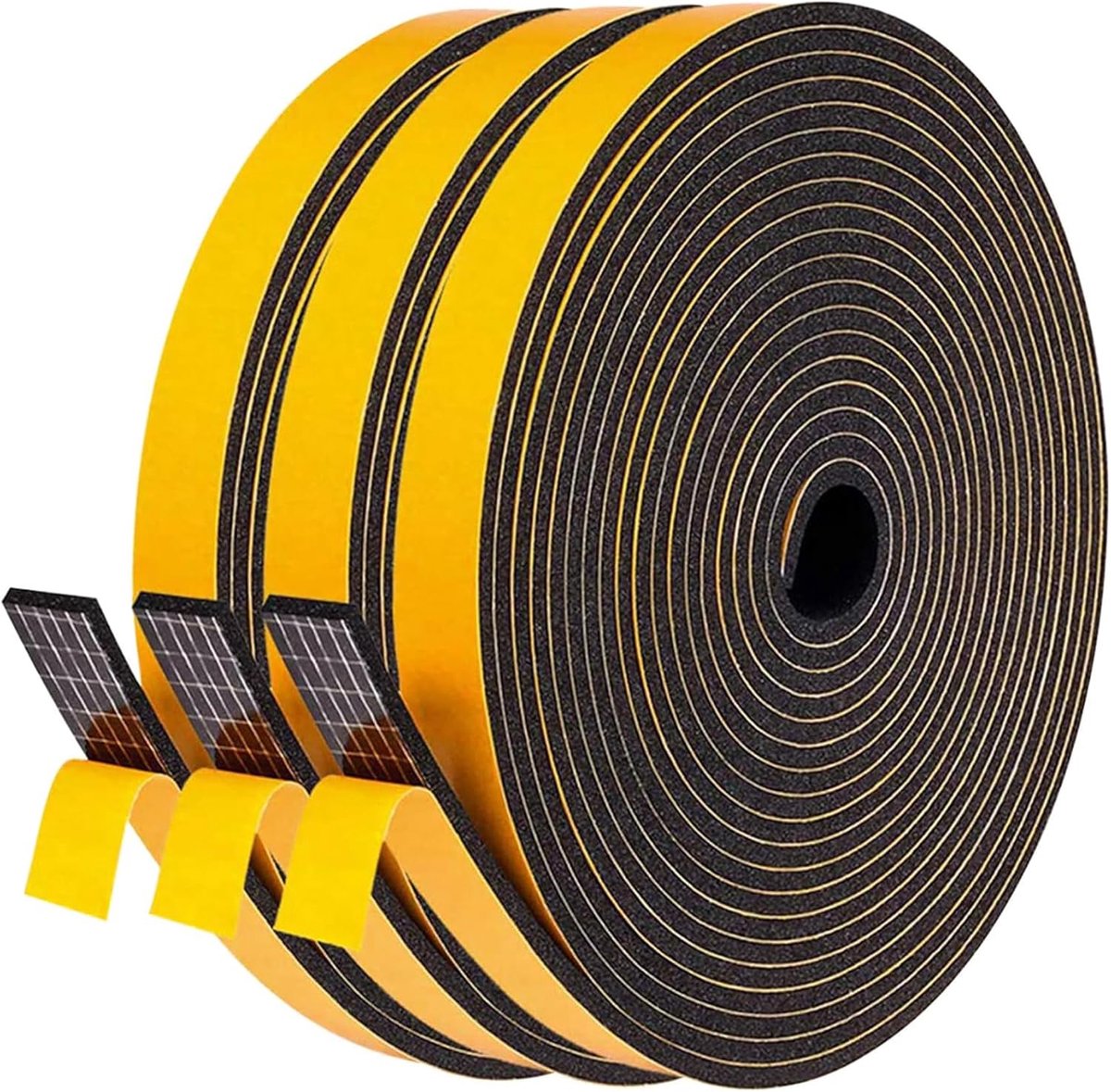 Sealing tape 13x3mm - zelfklevende foam tape - rubber afdichting - bescherming tegen kou en geluid - SnelShoppen