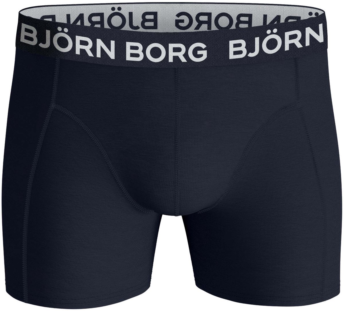 Björn Borg Cotton Stretch boxers - heren boxers normale lengte (5-pack) - zwart met rode band - zwart - rood - donkerblauw en rood met zwarte print