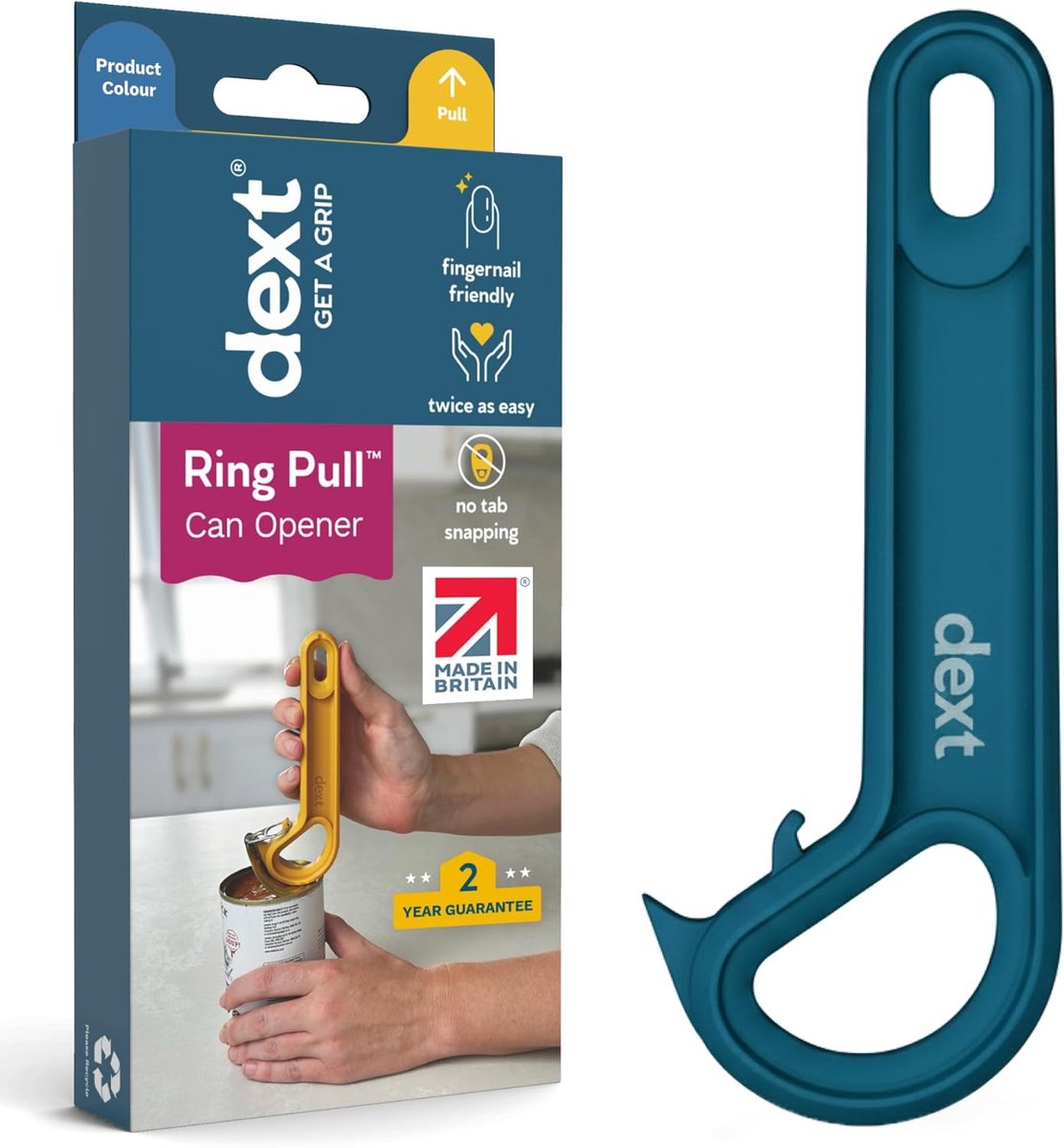 Blikopener ringtrekker - ergonomische grip - eenvoudig te openen - perfect voor ouderen - SnelShoppen