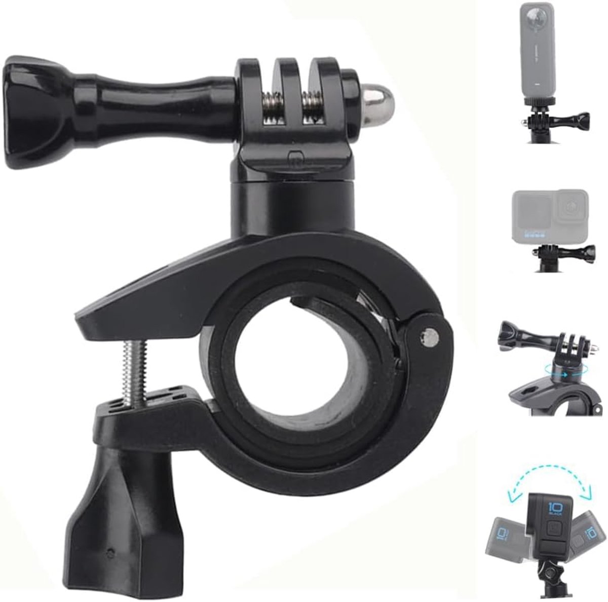 Action camera bevestigingsbeugel - Handlebar mount - Geschikt voor diverse actiecamera's - SnelShoppen