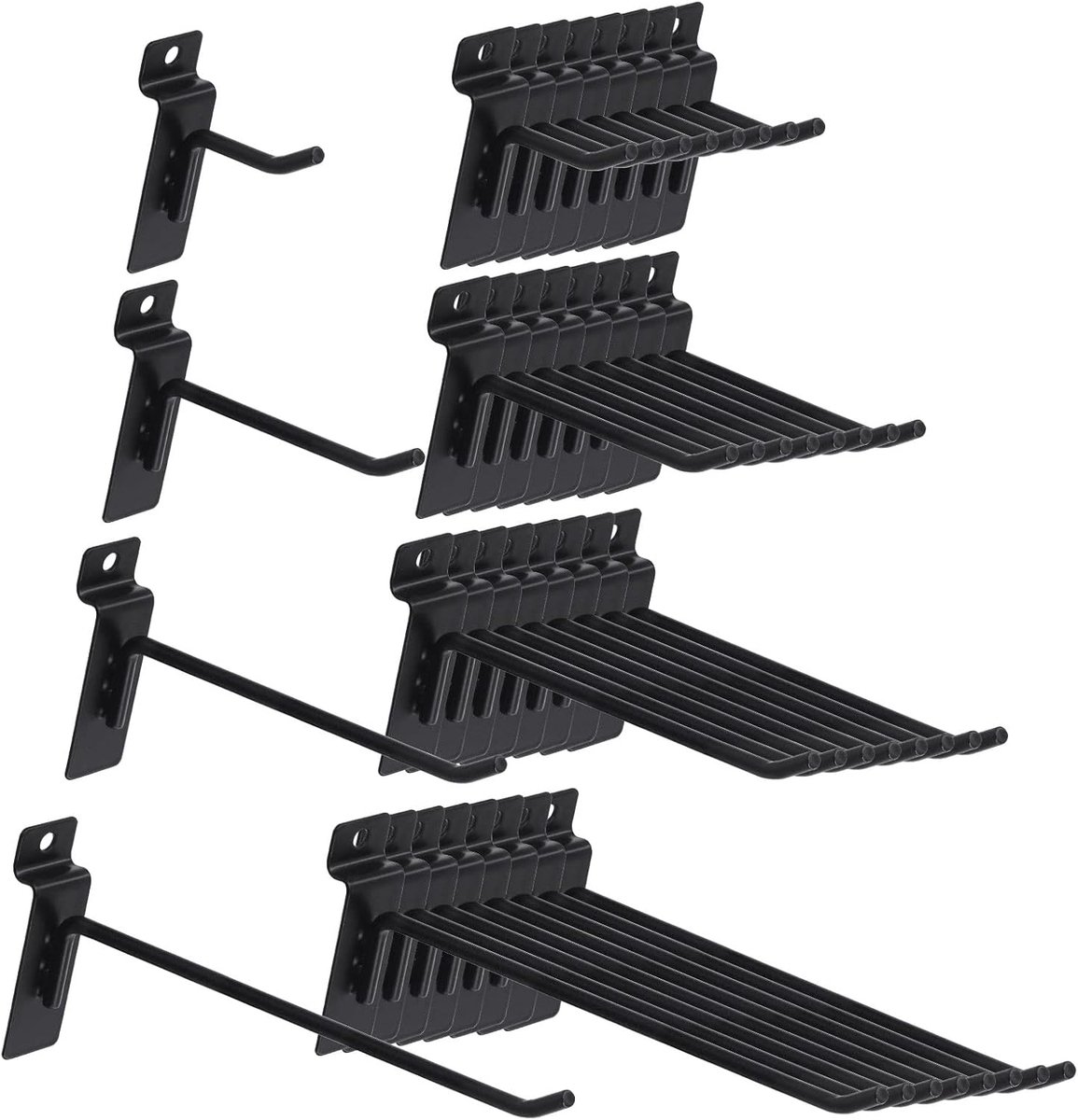 Slatwall haken set 32 stuks - heavy duty - 2" 4" 6" 8" - ideaal voor garageorganisatie - SnelShoppen