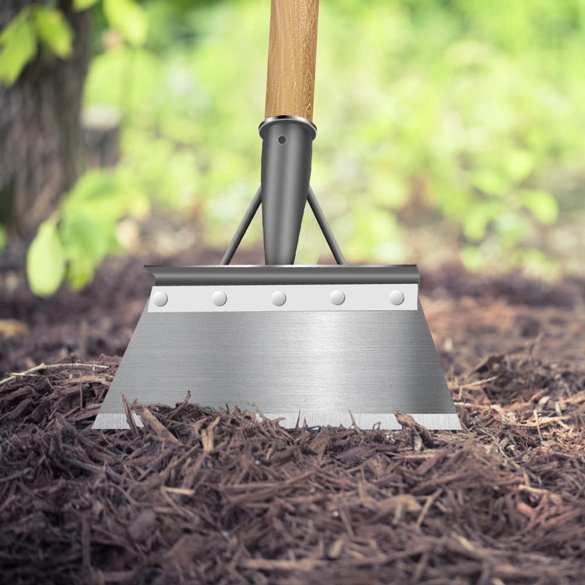Tuinschep multifunctioneel - roestvrij staal - ergonomisch handvat - ideaal voor tuinieren - SnelShoppen
