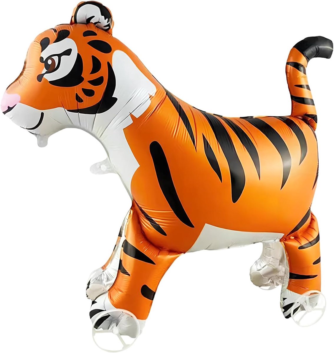XXL tijger folie ballon - staande 3D ballon - met wielen - perfect voor kinderfeestje - SnelShoppen