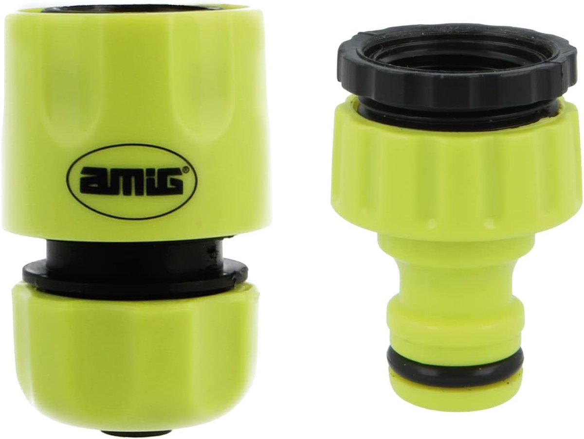 Slangenaansluitset 2-delig - 3/4" snelkoppeling - ABS kunststof - Ideaal tuingereedschap - SnelShoppen