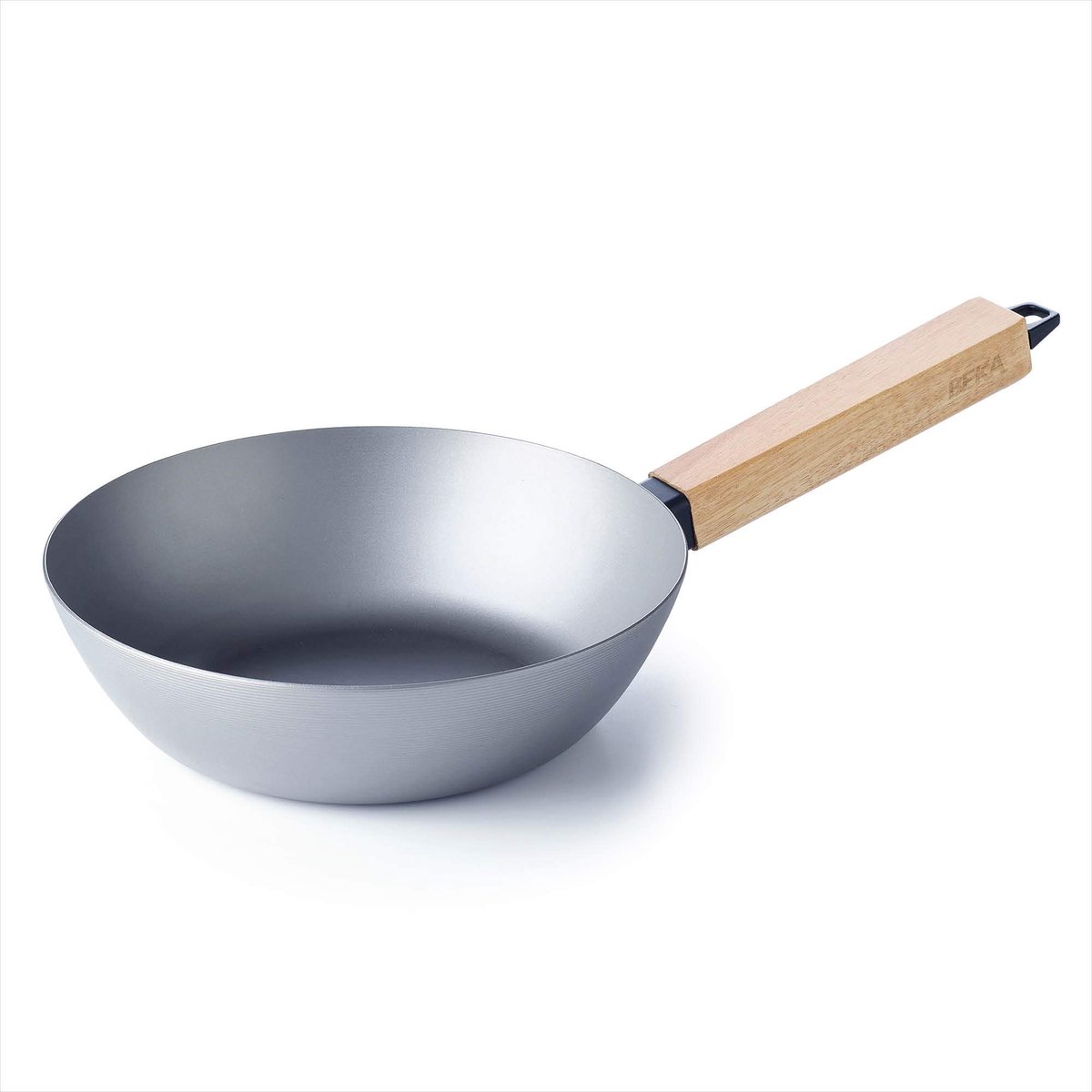 Carbonstalen Wokpan 24 cm - Traditionele Wok voor Roerbakken en Aziatische Gerechten - Duurzame Stalen Kookpan met Snelle Warmteverdeling - Geschikt voor Dagelijks Koken en Verschillende Kooktechnieken