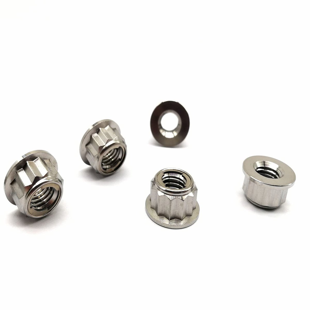 M10 x 1.5mm titanium moer - bi-hex flens moer - 46% lichter - ideaal voor fietscomponenten - ShopVlot