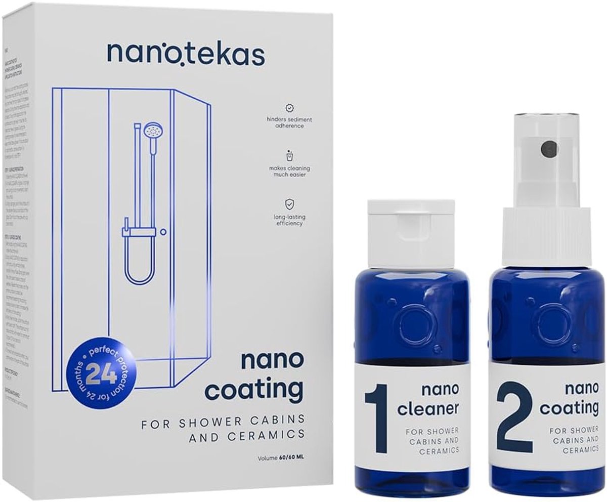 Nano Glass Coating 2-in-1 Kit - Bescherming voor doucheglas - Waterdichte spray - Vermindert schoonmaakfrequentie - ShopVlot