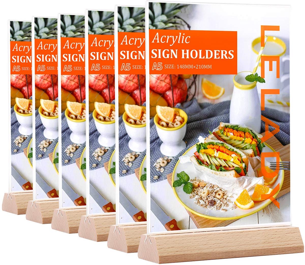 Sign Holder A5 - T-vormig - helder acryl - perfect voor dubbele advertenties - ShopVlot
