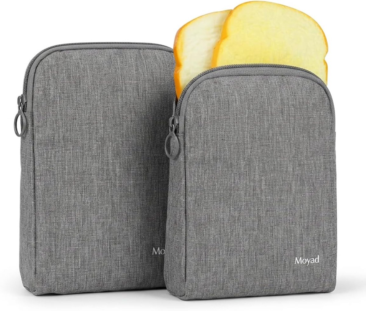 Herbruikbare sandwichzakken 2 stuks - geïsoleerde snackzak - BPA-vrij - perfect voor lunchtas - ShopVlot