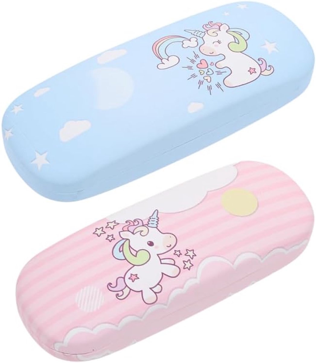 Bril etui met eenhoorn - zacht PU materiaal - cartoonprint - ideaal voor meisjes - ShopVlot