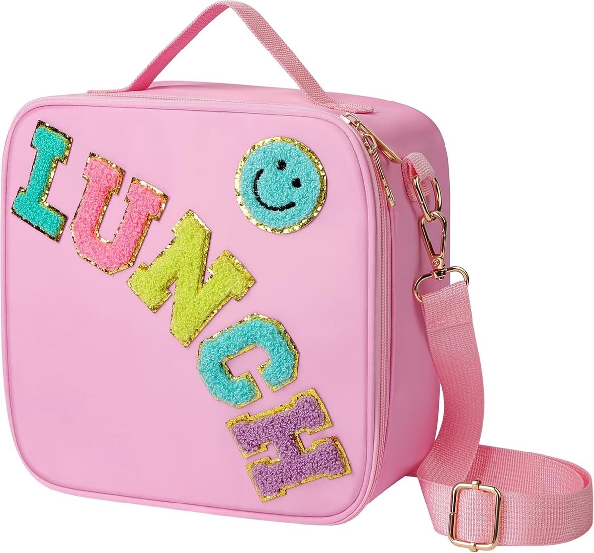 Geïsoleerde Lunchtas voor Kids - Roze - Verstelbare Schouderriem - Ideaal voor School en Picknick - ShopVlot