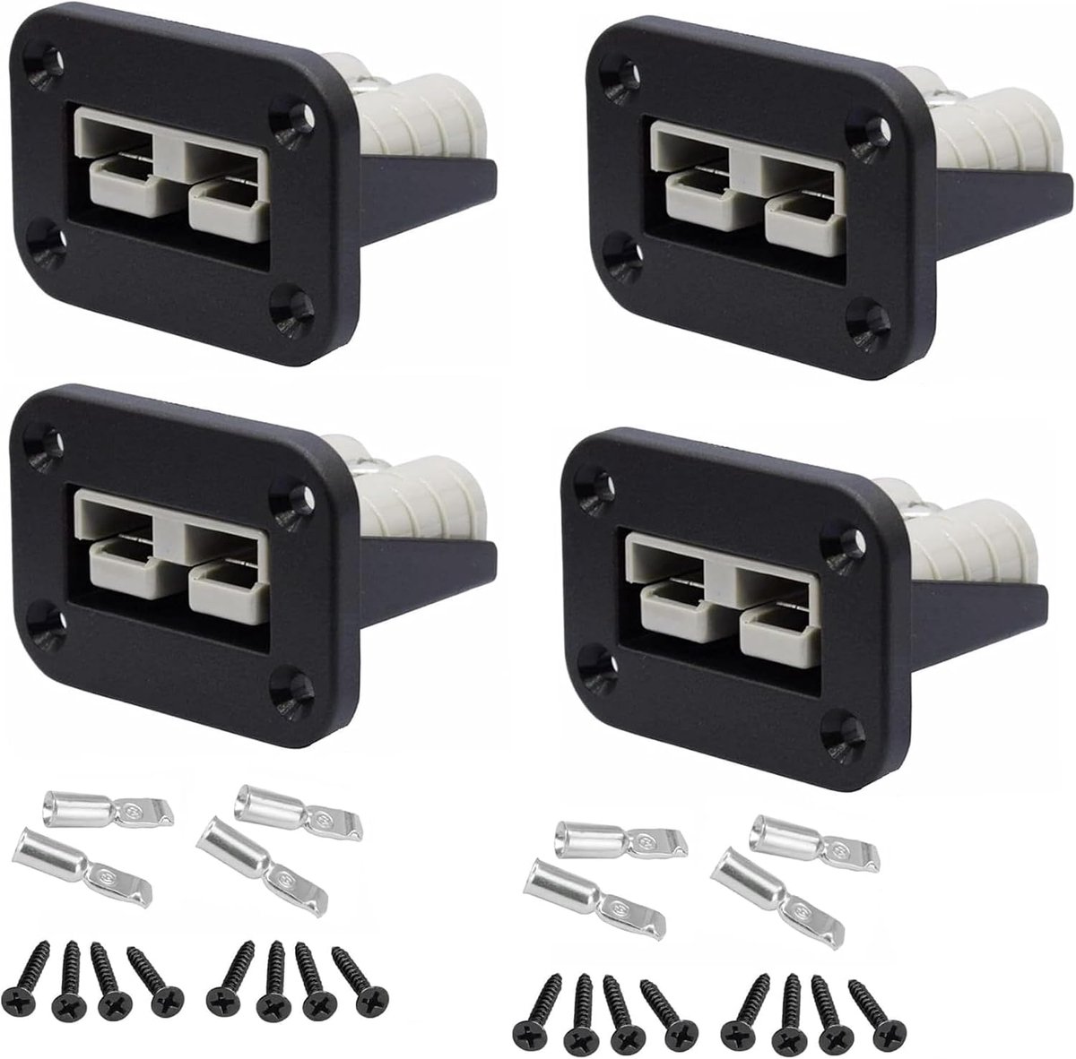50 Amp batterijstekker met montageplaat - flush-mount kit - ideaal voor caravans en boten - eenvoudige installatie - ShopVlot