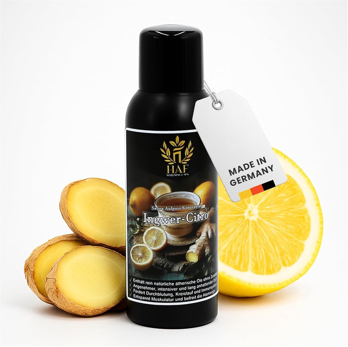 Sauna Infusie Concentraat 250 ml - Gember Citroen - Natuurlijke Essentiële Oliën - Intensieve Geurervaring - ShopVlot
