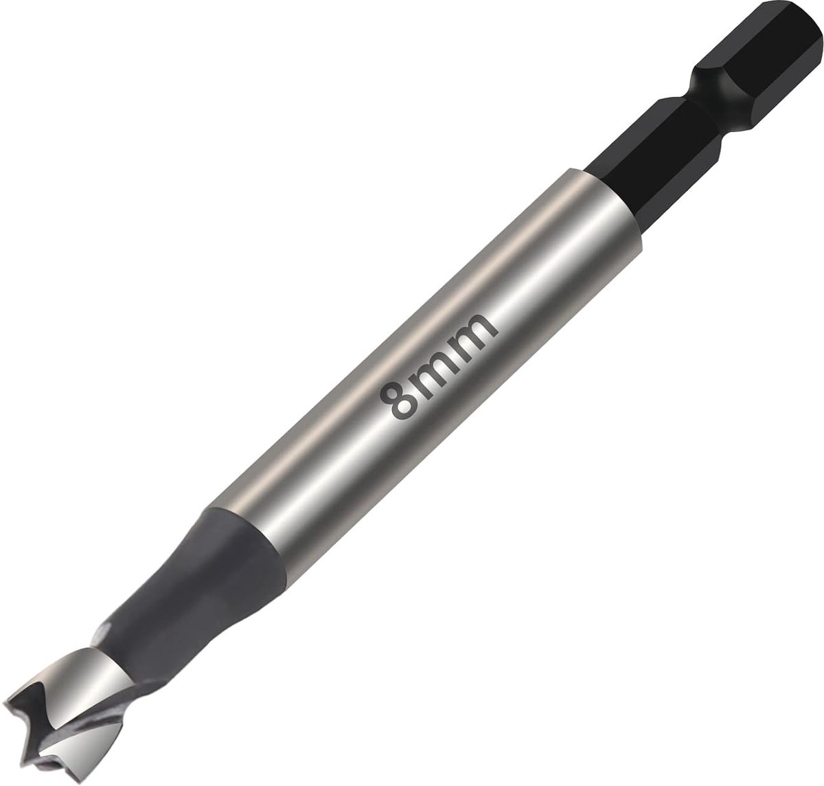 Forstner boor 8 mm - hoogwaardig koolstofstaal - hexagonale shank - snel en glad boren - ShopVlot
