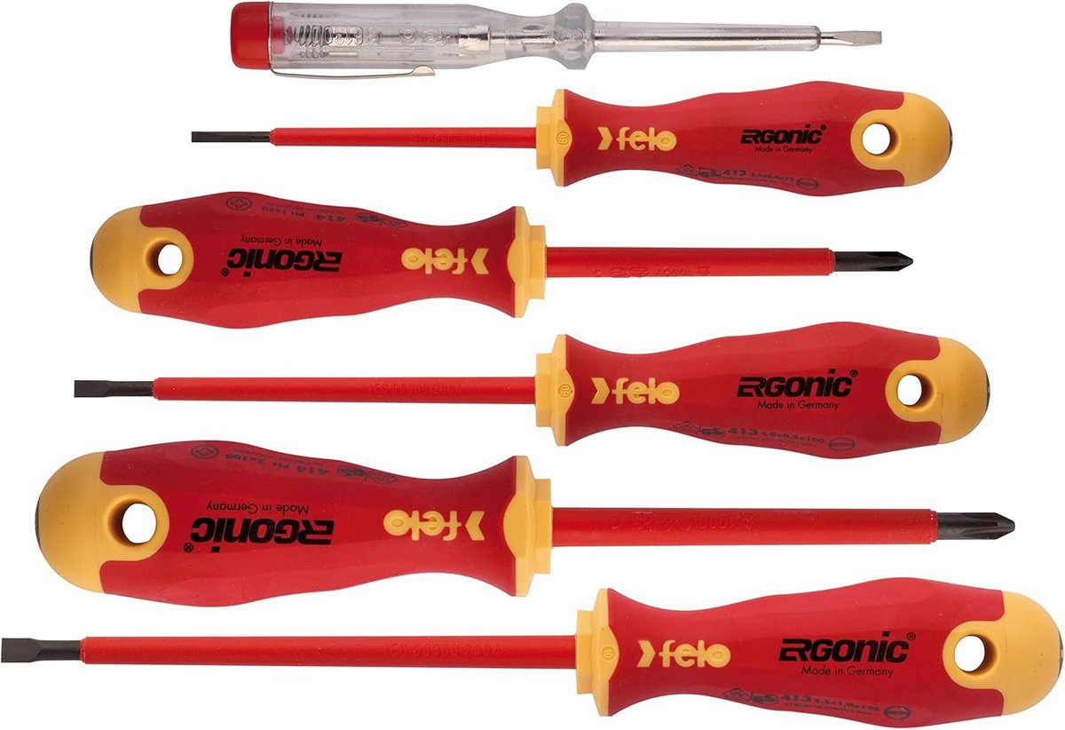 Schroevendraaierset VDE 6-delig - Ergonomisch - Voltage tester - Comfortabel gebruik - ShopVlot