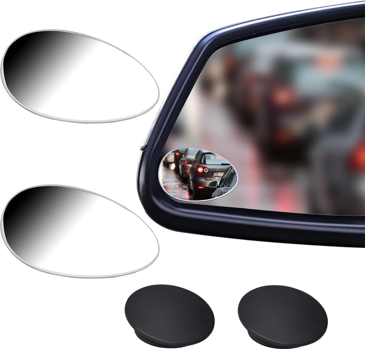 Blind Spot Mirror Convex - HD Glas Frameloos - Verstelbaar en Veilig - Voor Auto en SUV - ShopVlot