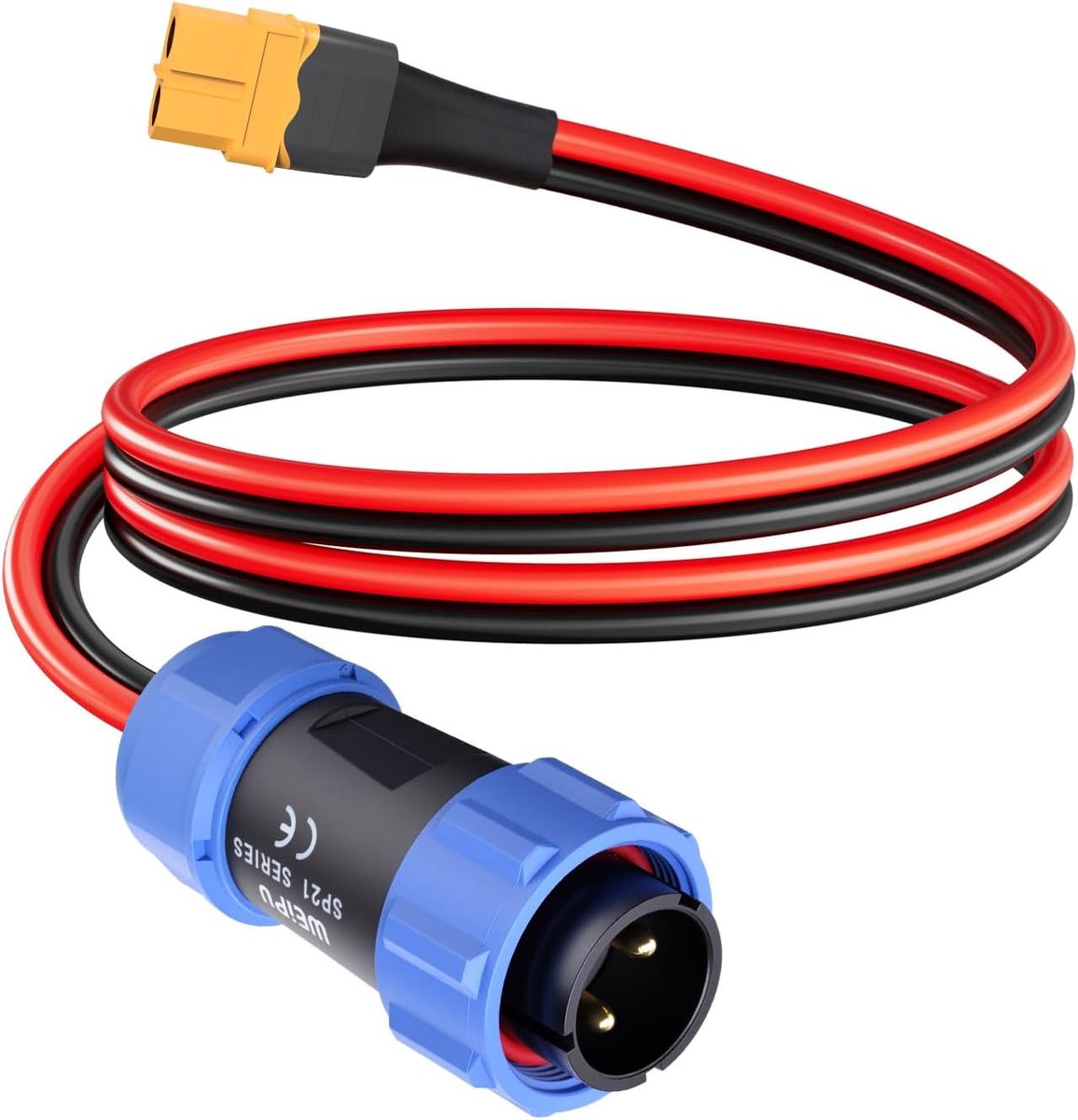Aviation Plug naar XT60 Kabel - 12AWG tinned koper - 60 cm lengte - stabiele stroomvoorziening voor powerstation - ShopVlot