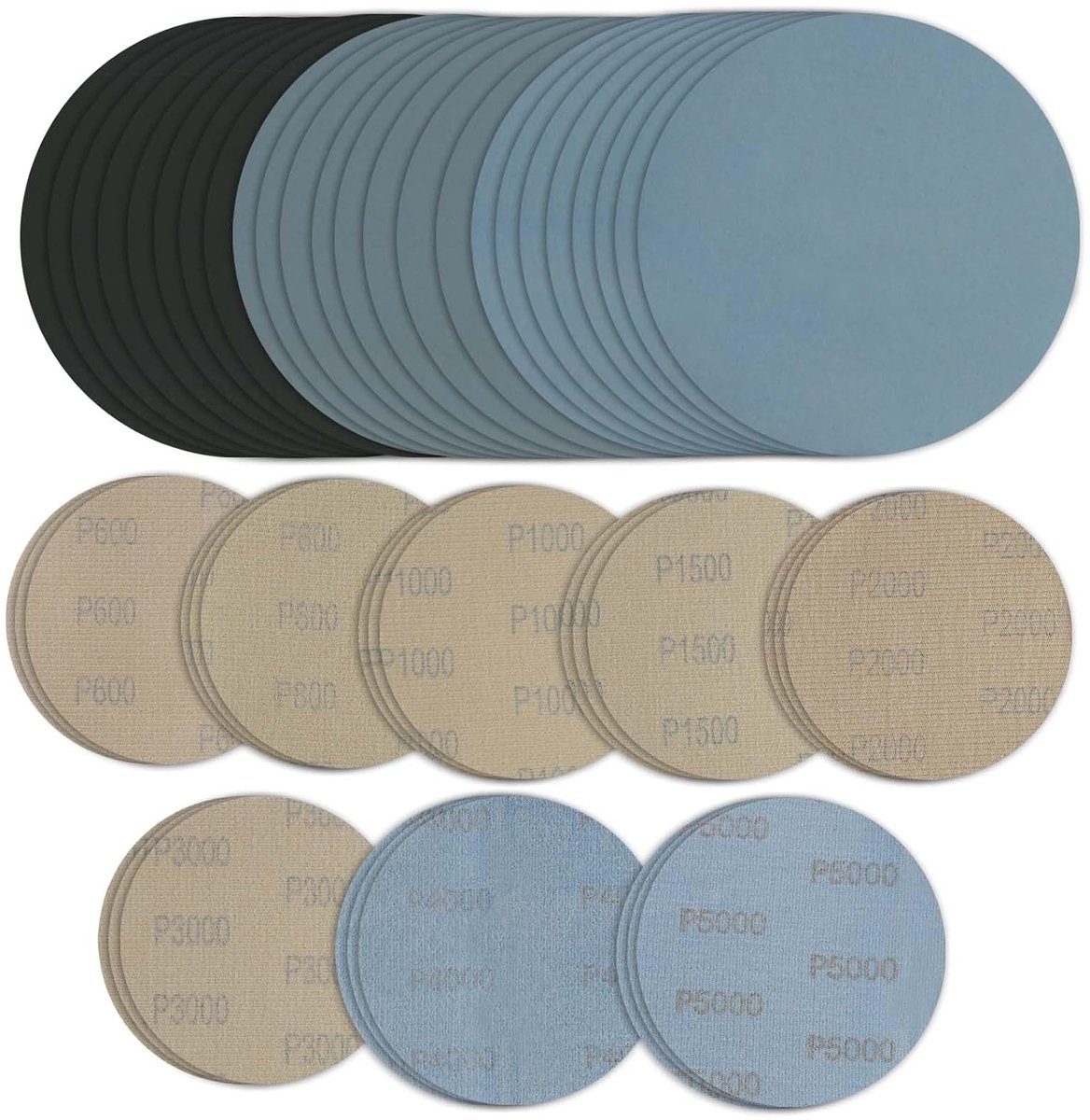 Schuurpapier voor carrosserie 125 mm - 24 stuks - ronde schijf - voor metaal en hout - ShopVlot