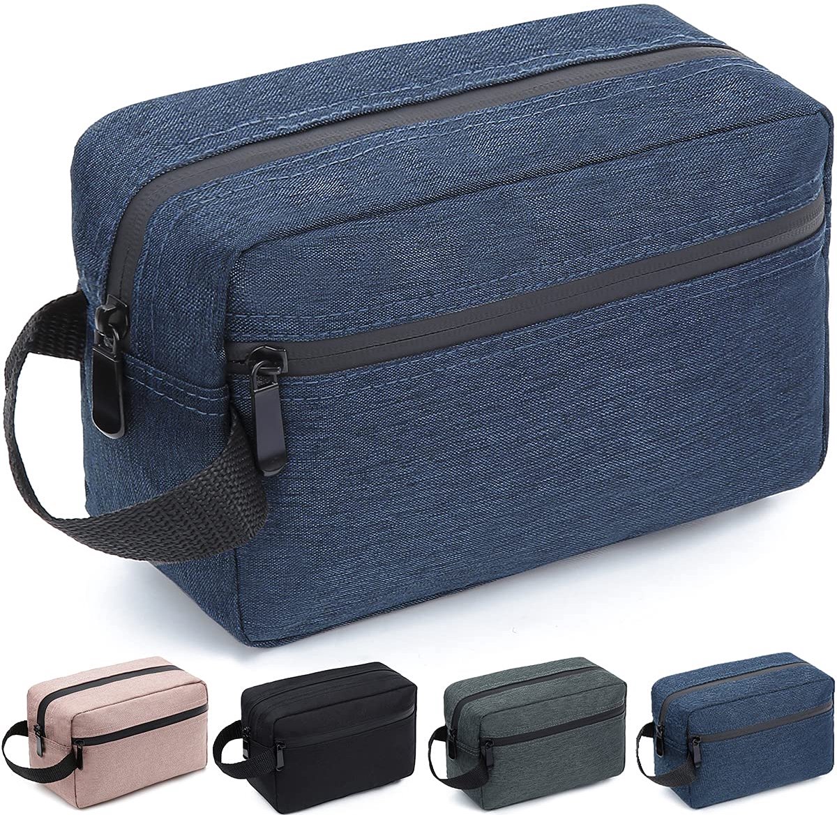 Reistoilettas voor dames en heren - opvouwbaar - blauw - ideaal voor toiletartikelen - ShopVlot
