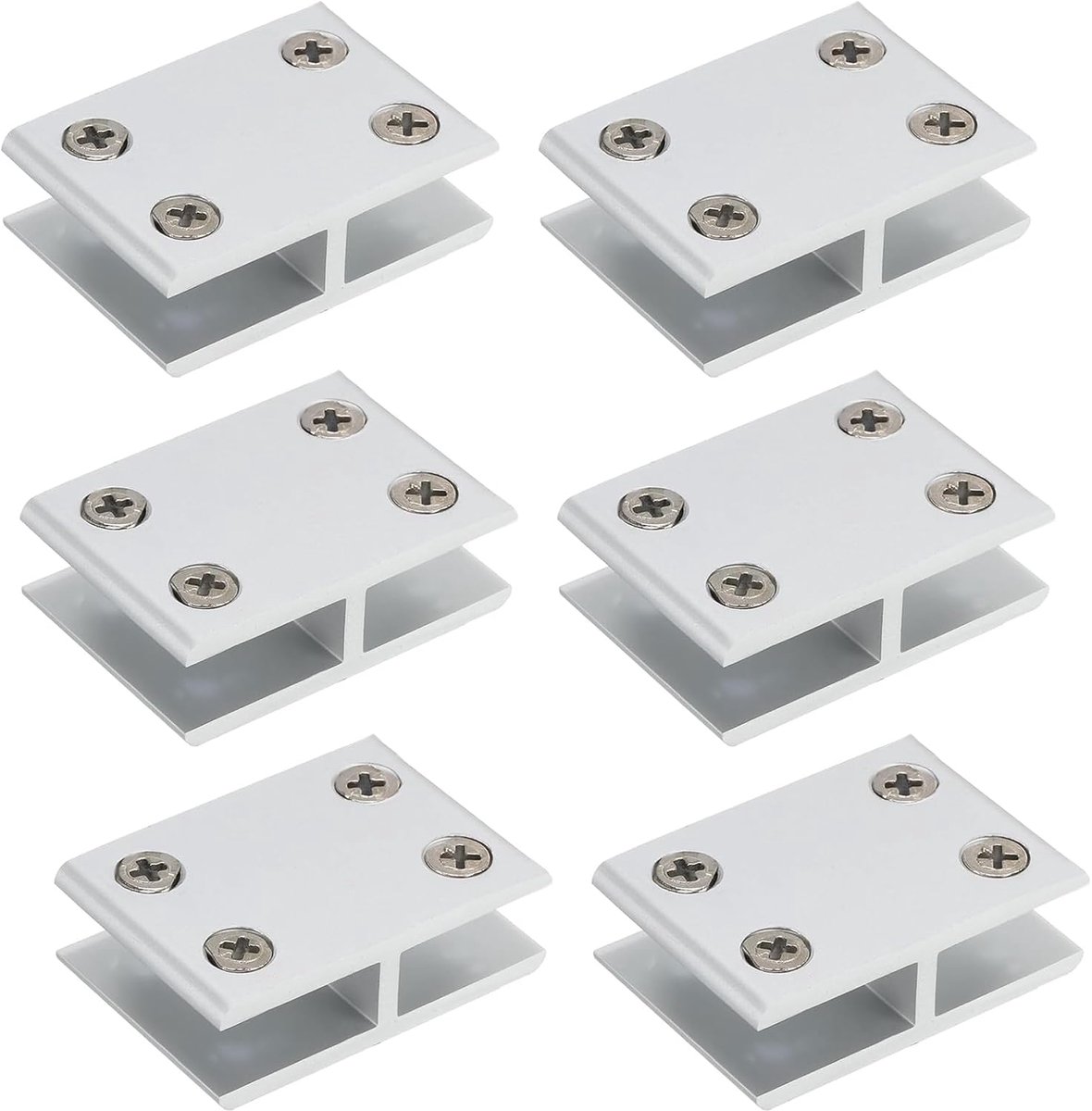 Glas klem 180 graden - verstelbare aluminium glas klem - voor 8-10 mm dikte - ideaal voor glazen planken - ShopVlot