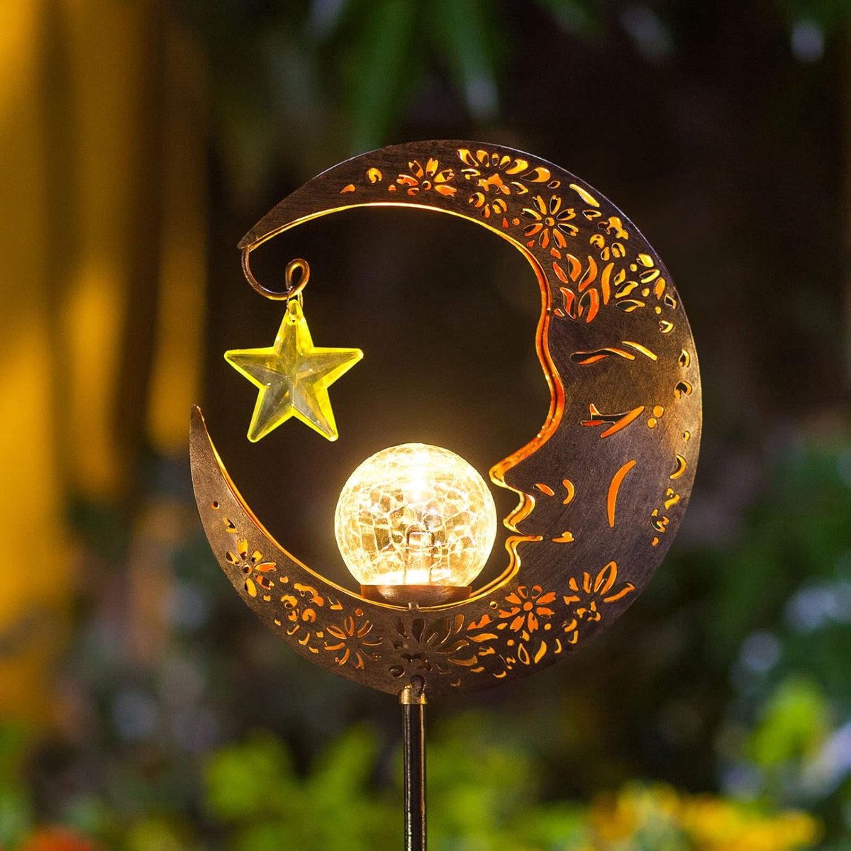 SnelShoppen - Solar Tuinverlichting LED Glasbal Tuinlampen Waterdicht Padverlichting Grondpen Decoratie 20cm x 83cm