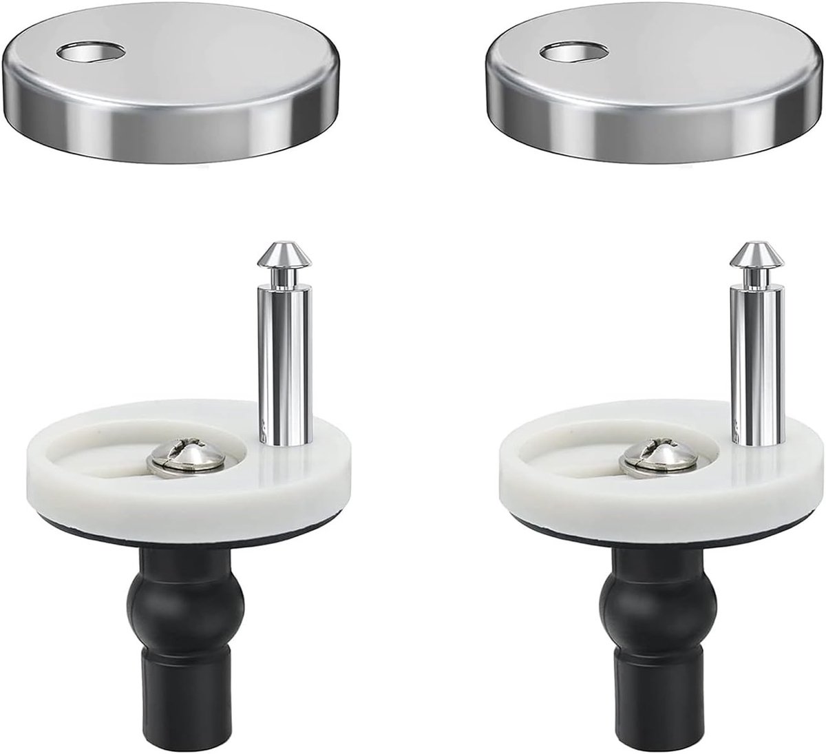 Toiletbril Scharnieren Vervanging - 2 Stuks, Soft Close en Snelle Montage voor Universele Toiletten met Bovenste Bevestiging