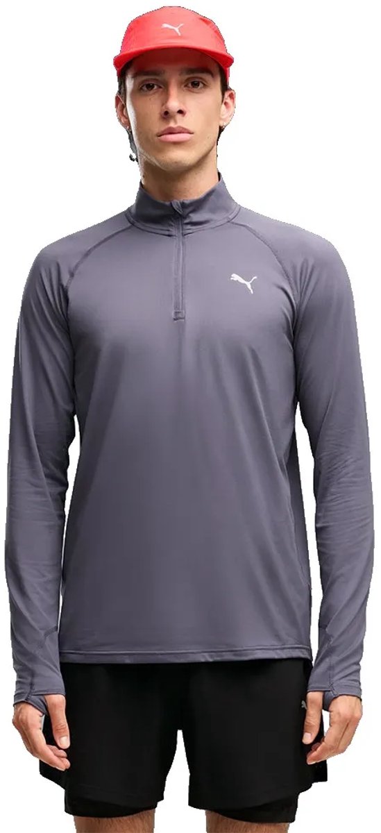 Puma Velocity Cloudspun Sweatshirt Met Halve Rits Man Inky Depths