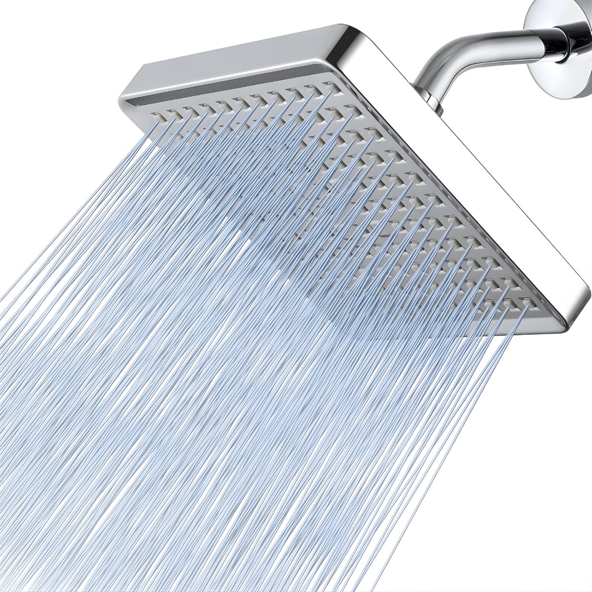 Ploutos® Douche - Regendouche Met Verstelbare Hoek - Installatie Zonder Gereedschap - Chrome - 15cm x 15cm x 3cm