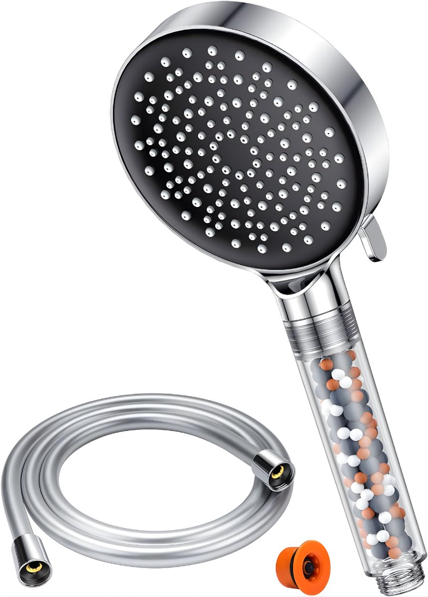 Ploutos® Douche - Douchekop - Energiebesparende Douchekop - Energiebesparende Regendouche Met Drukverhoging - Zilver - 28 cm x 13cm x 13cm