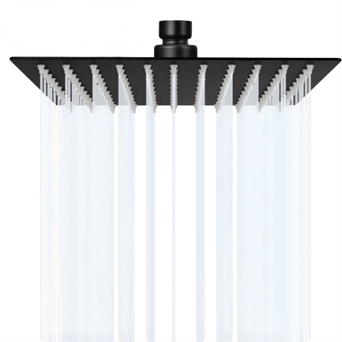 Ploutos® Douche - Regendouche - Vierkante Douchekop Van Roestvrij Staal - Zwart - 25cm x 25cm x 2cm