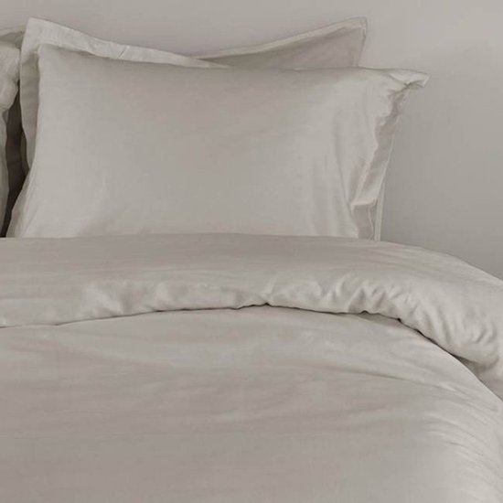 Ambiante Satin Uni dekbedovertrek - Lits-Jumeaux - 240 x 200/220 cm - Zand van Ambiante — afbeelding 4
