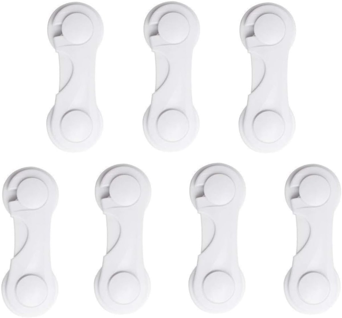 Thijox - Baby Deurbeveiliging, Kastbeveiliging, Ladebeveiliging - Sterk Klevend, Geen Boren, Verbeterde Versie voor Meubels en Keuken - 7 Stuks - Wit