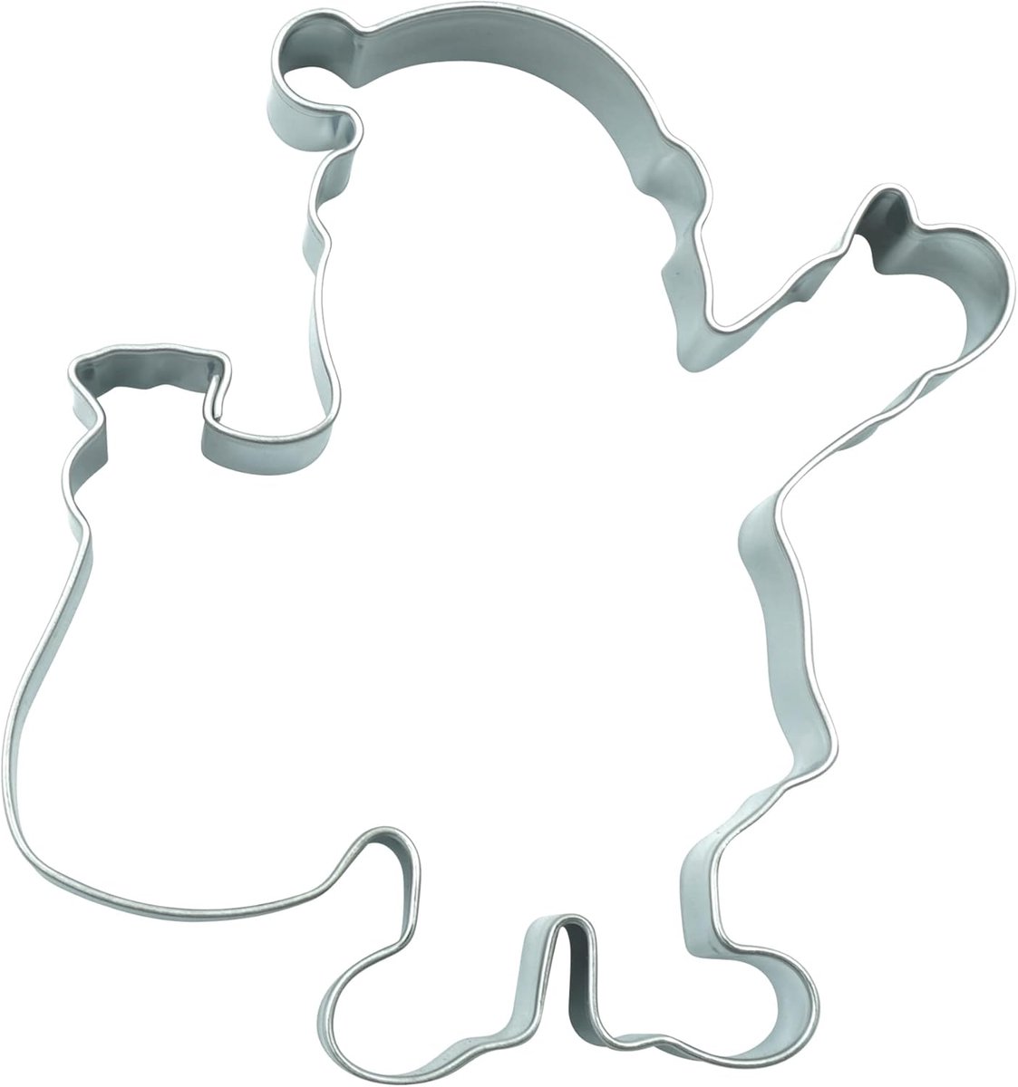 SnelShoppen - Kerstkoekjesuitsteekvorm Santa Claus - RVS cookie cutter - 8 cm - Afwasmachinebestendig - Ideaal voor Advent en Kerst