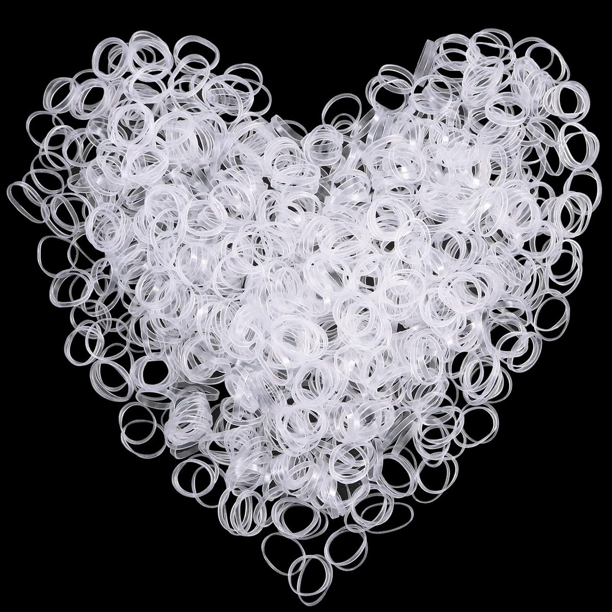 Thijox - 1000 stuks Transparante Mini-Elastiekjes voor Haar, Vlechten en Bruiloftskapsels - Perfect voor Kinderen en Volwassenen
