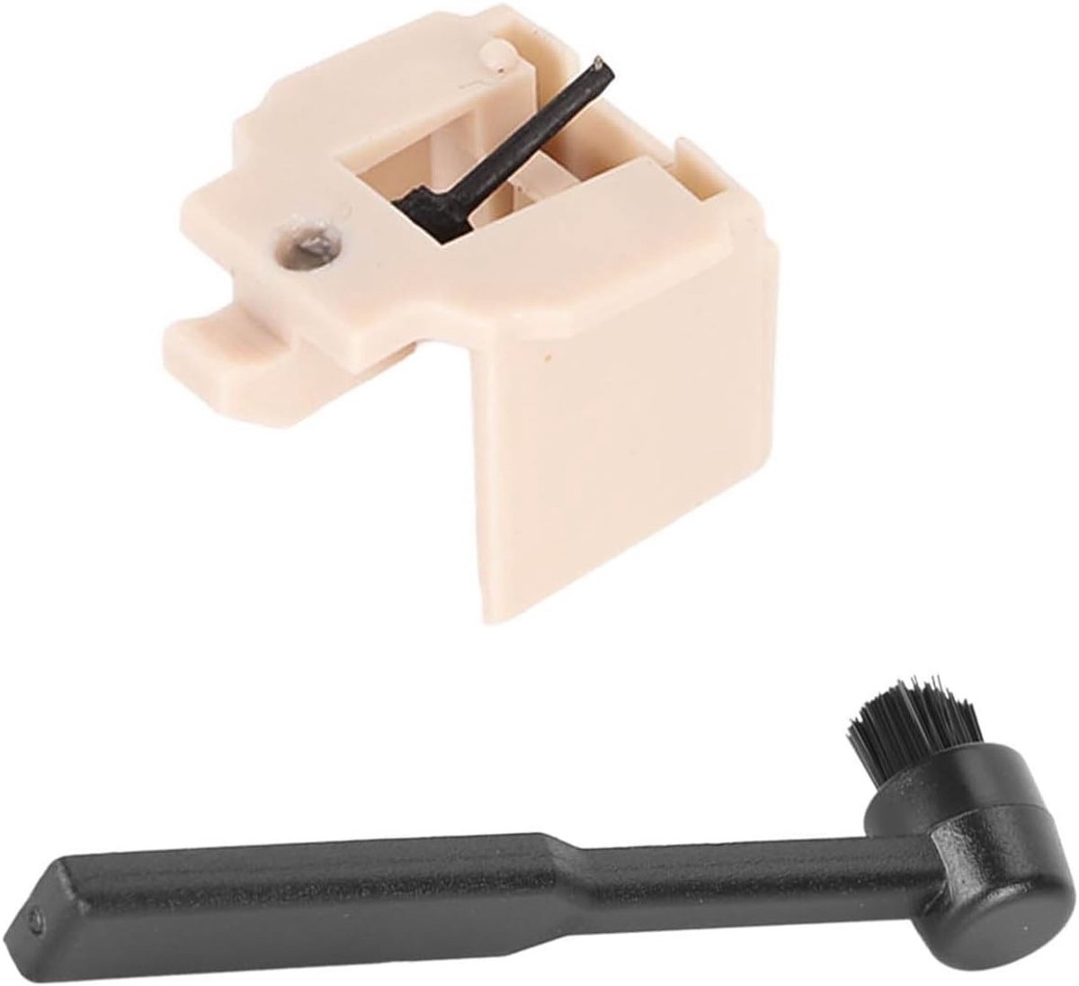 Vervangende draaitafelnaald met reinigingsborstel voor AT LP60, PL300 en LP60XBT USB, ideaal voor optimale geluidskwaliteit en eenvoudig onderhoud