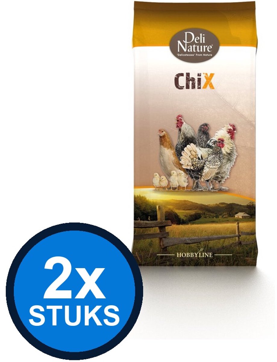 2x Deli Nature - ChiX leg pellet 4kg - Kippenvoer - 4 kg