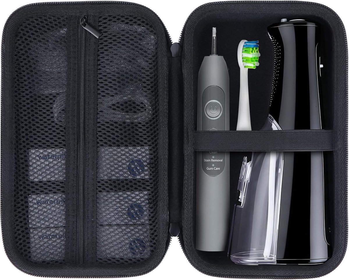 SnelShoppen - Hard Case Water Flosser Bescherming voor WP-580EU / 582EU / 583EU - Zwart - Ideaal voor Thuis en Reizen - Duurzaam en Ruim