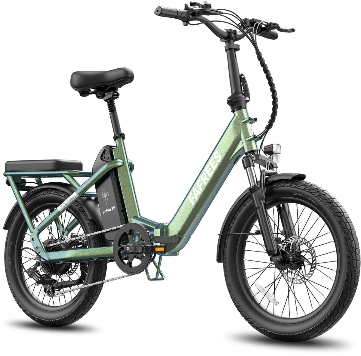 FAFREES F20 Flex 20'' Opvouwbare Elektrische Fiets – 36V 20Ah Accu, 100km Bereik, 7-Speed Shimano, Dubbel Geveerd, Torque Sensor